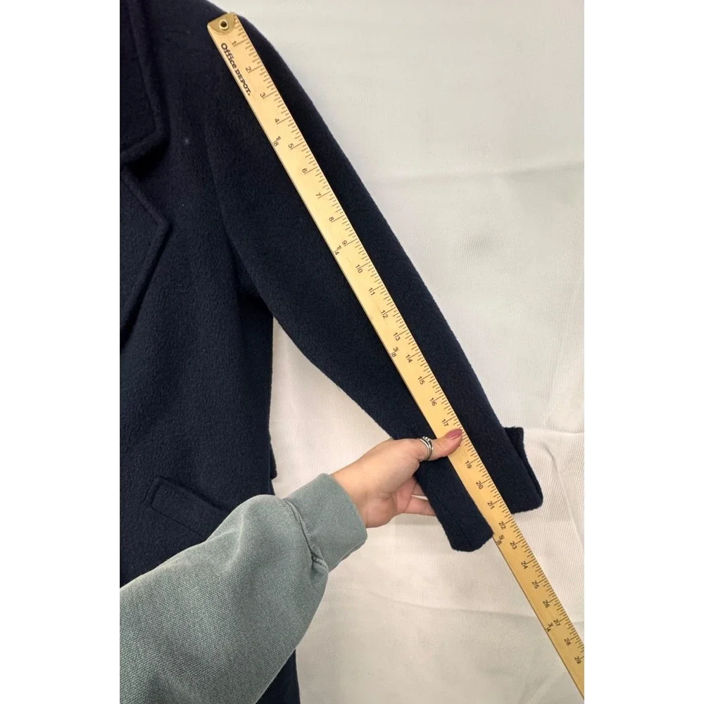 Navy Longline Duster Coat‎ Women’s Size M/L 44” Maxi Minimalist Jacket